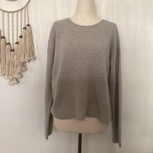 $288 SOLD OUT Eileen Fisher Sea Salt Fine Merino Crew Neck Boxy Sweater XXS
